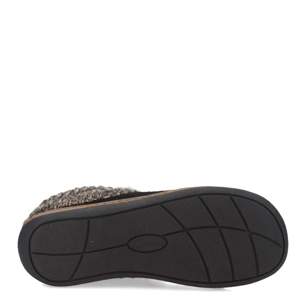 Women's Clarks Knit Collar Slipper Clog BLACK LB1031-201