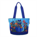 Women's Sun N Sand: Laurel Burch, Cerulean Cats Medium Tote