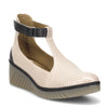 Peltz Shoes  Women's Fly London Leda Mary Jane SILVER LEDA-004