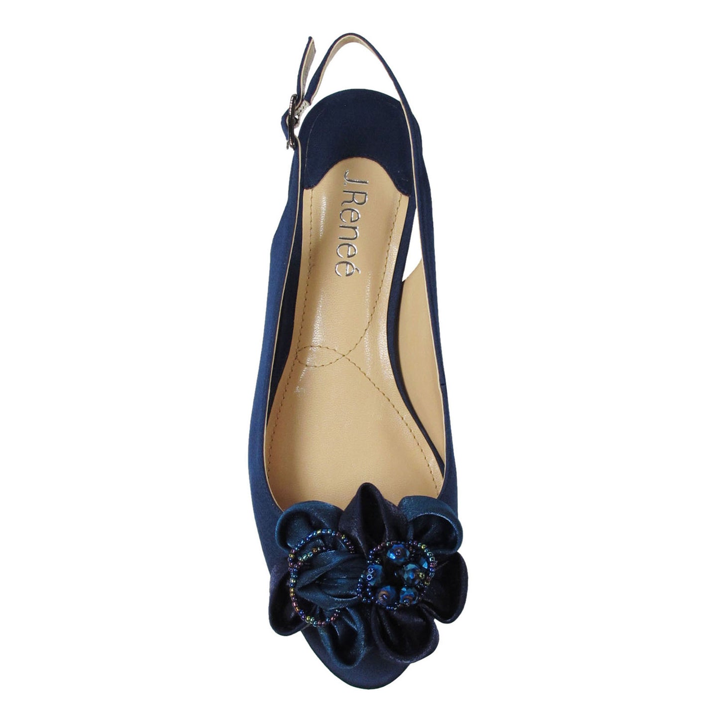 Peltz Shoes  Women's J Renee Leonelle Sandal Navy LEONEL-SANVY