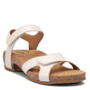 Peltz Shoes  Women's Taos Locke Sandal Off White LOK-4709-OFW