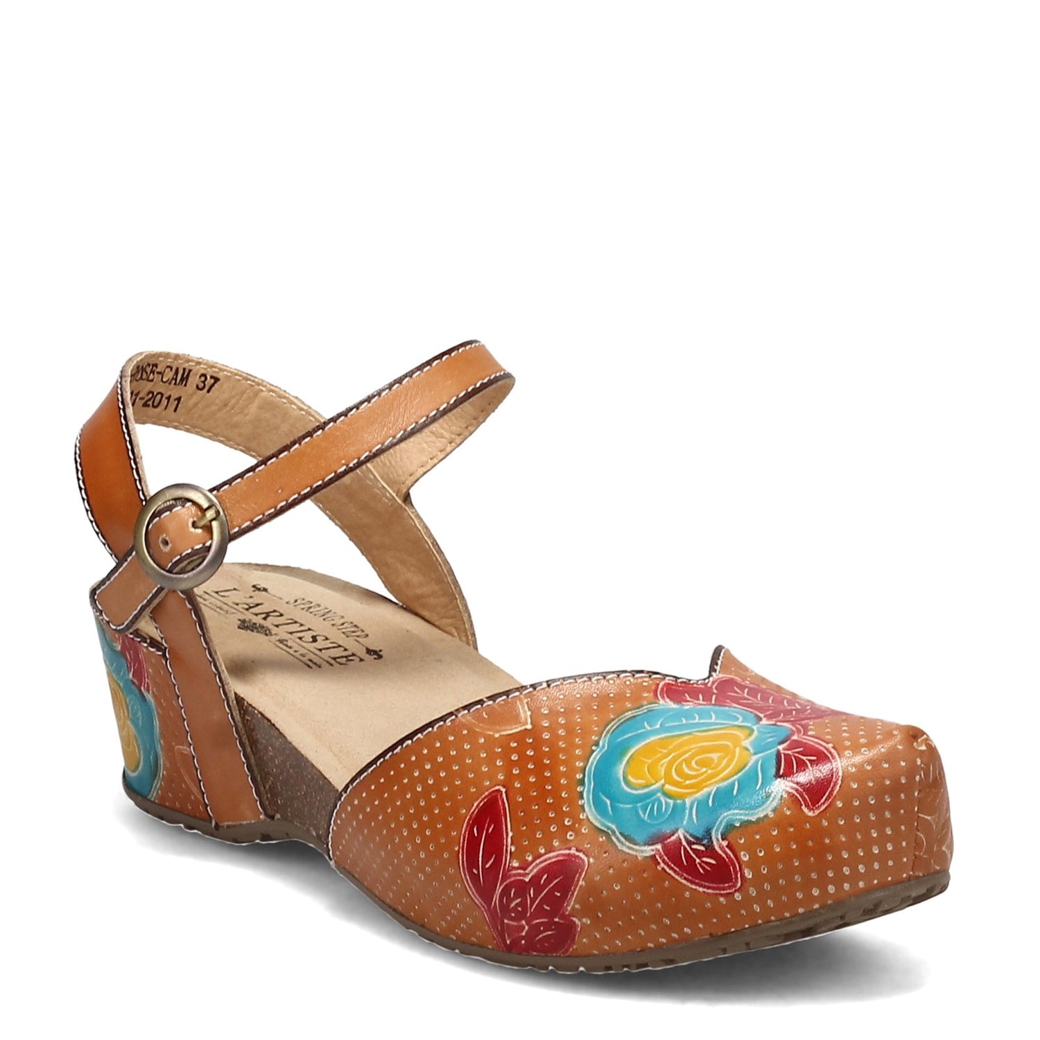 Peltz Shoes  Women's L'Artiste by Spring Step Lizzie-Rose Sandal Camel LIZZIE-ROSE-CAM