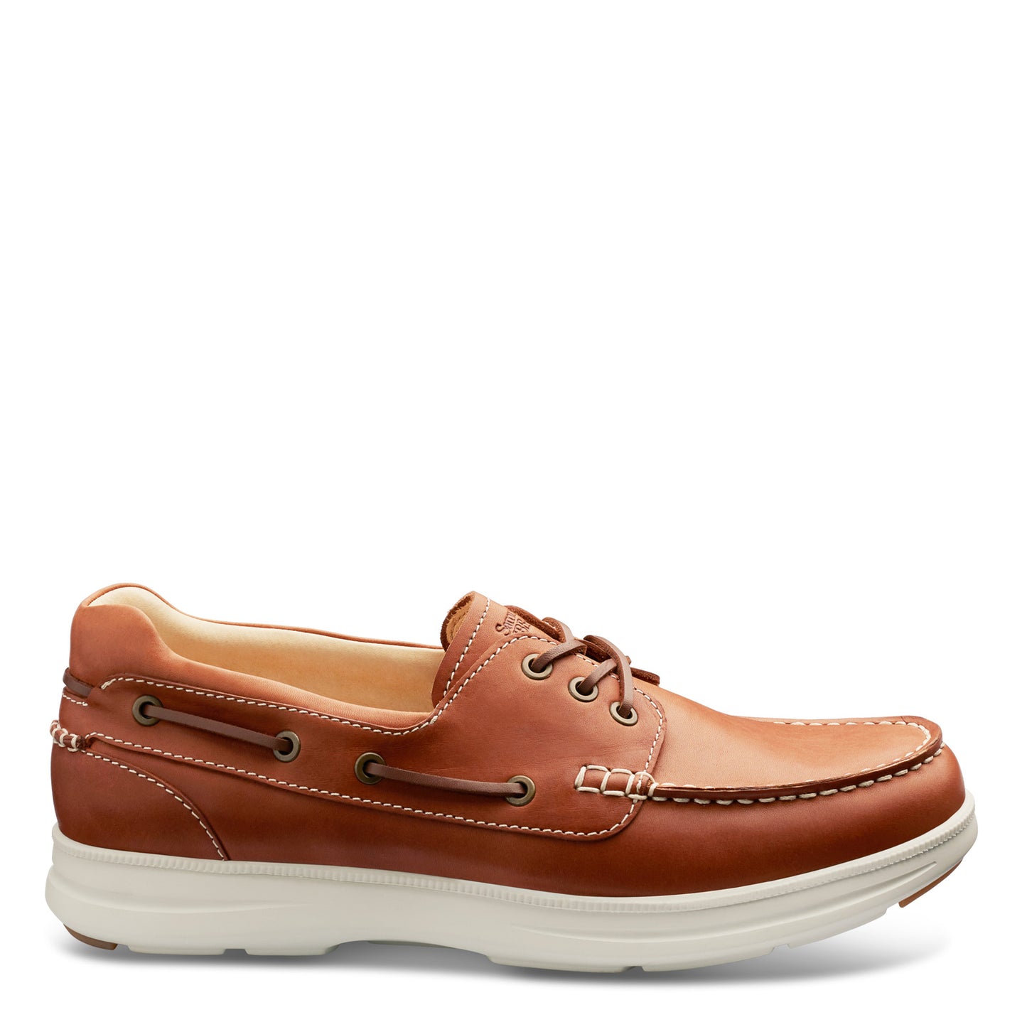 Peltz Shoes  Men's Samuel Hubbard New Endeavor Boat Shoe TAN M1500-105