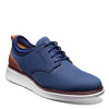 Peltz Shoes  Men's Samuel Hubbard Rafael Lace-Up Navy Nubuck M2165-086