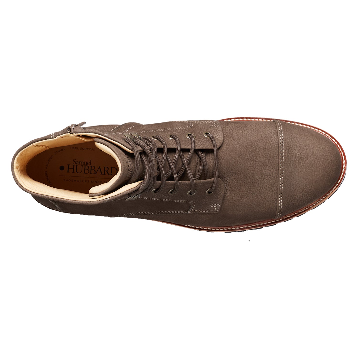 Peltz Shoes  Men's Samuel Hubbard Uptown Maverick Boot Pebble Brown Nubuck M2176-031