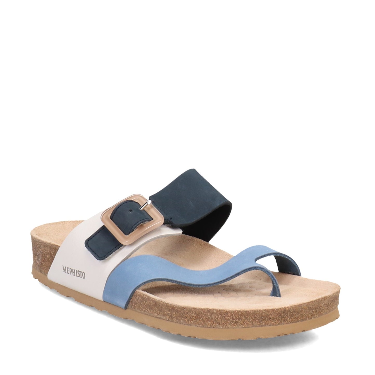 Peltz Shoes  Women's Mephisto Madeline Sandal SEA BLUE MADELINE-477
