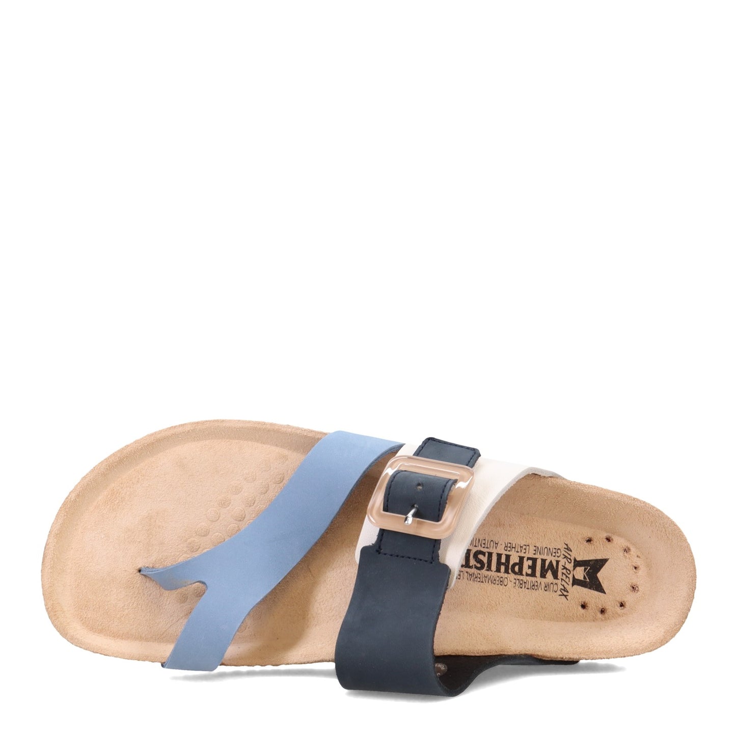 Peltz Shoes  Women's Mephisto Madeline Sandal SEA BLUE MADELINE-477