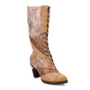 Peltz Shoes  Women's L'Artiste by Spring Step Malagie Boot Beige Multi MALAGIECROCO-BG