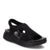 Peltz Shoes  Women's Flexus Mallo Sandal Black MALLO-BB