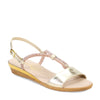 Peltz Shoes  Women's Onex Malta 2 Sandal PLATINUM MALTA2-PLATINUM