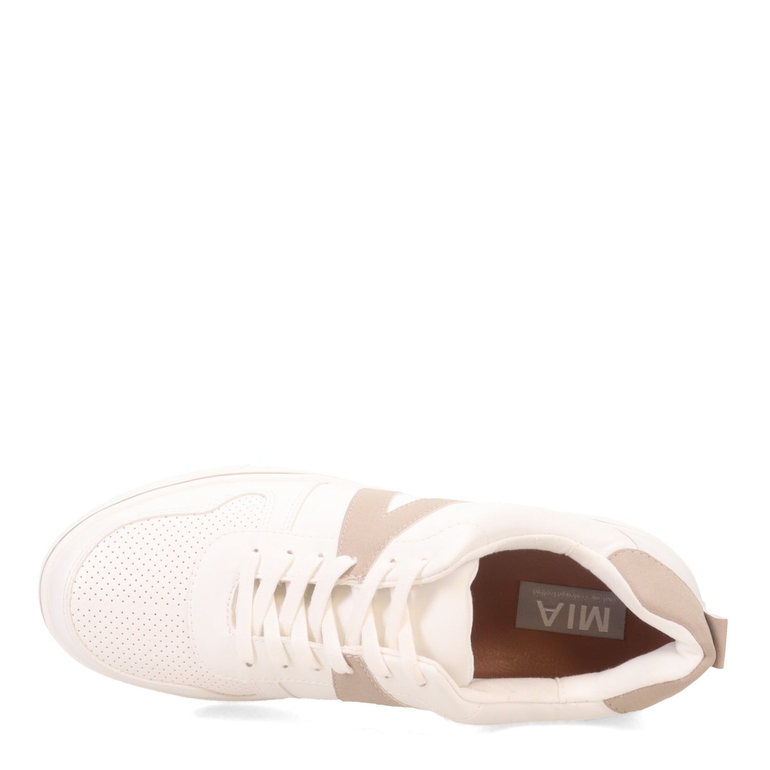 Peltz Shoes  Women's MIA Alta Sneaker White/Cement MH-1190-WHITE