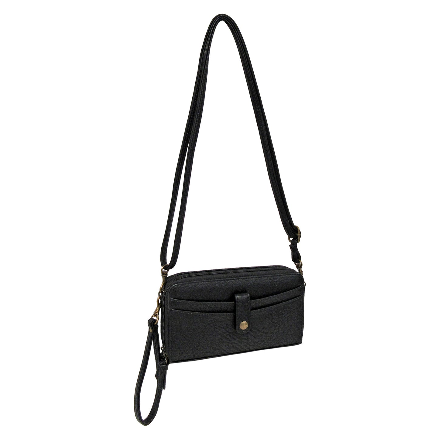 Peltz Shoes  Women's Bueno of California Miraleste Wallet on a String BLACK MIR10008-001