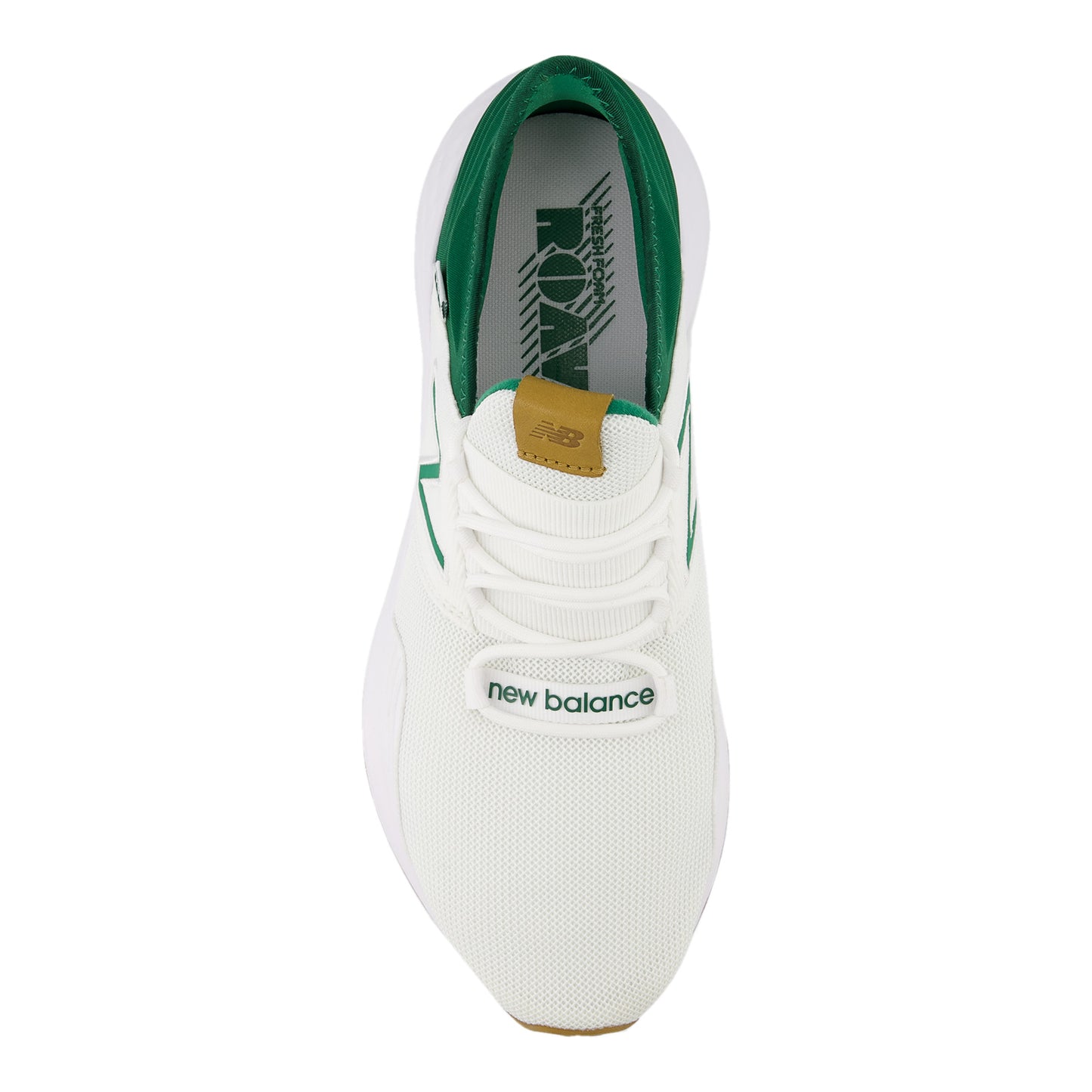 Peltz Shoes  Men's New Balance Fresh Foam Roav Running Shoe White/Classic Pine MROAVWG1