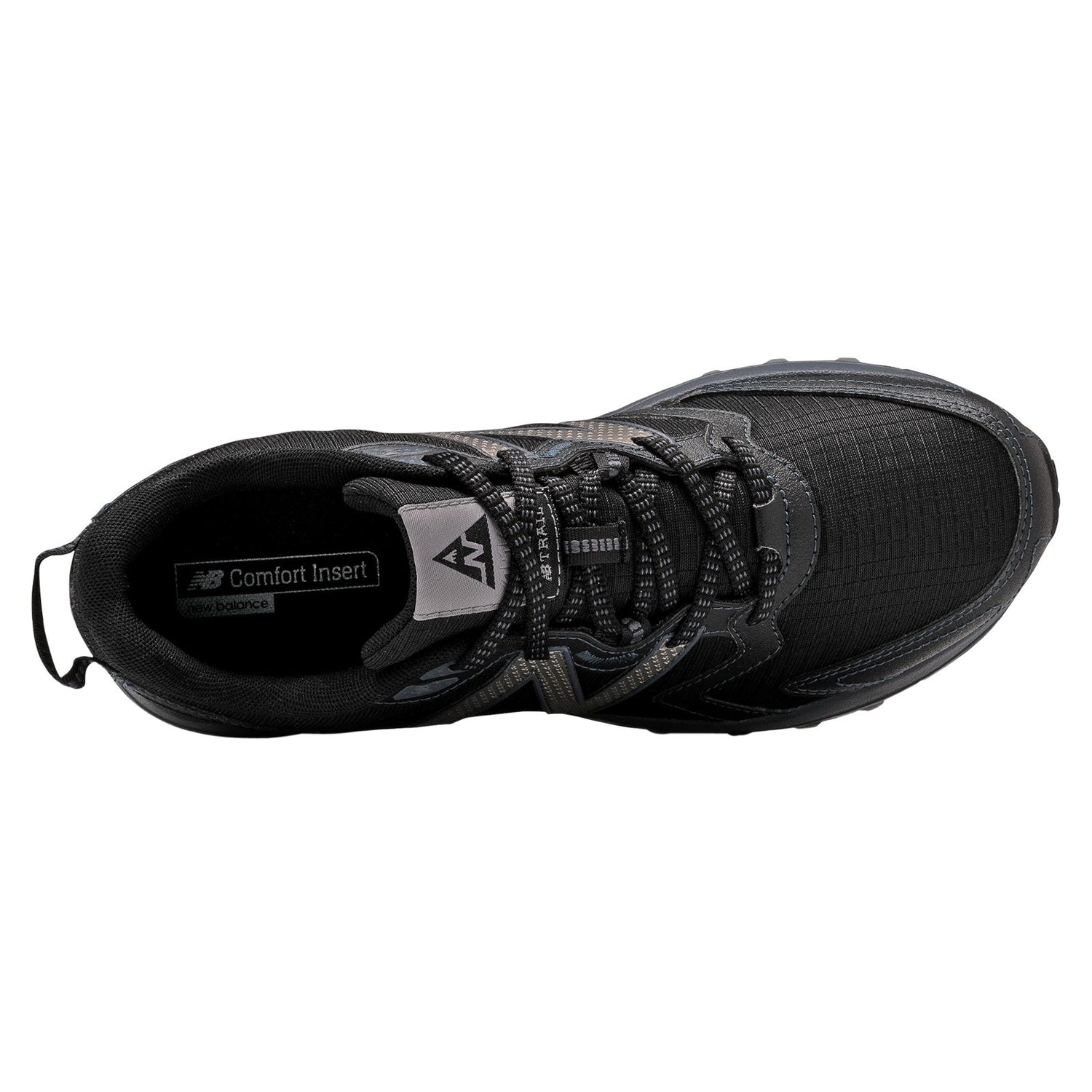 Peltz Shoes  Men's New Balance MT410V7 Trail Running Shoe BLACK MT410TB7
