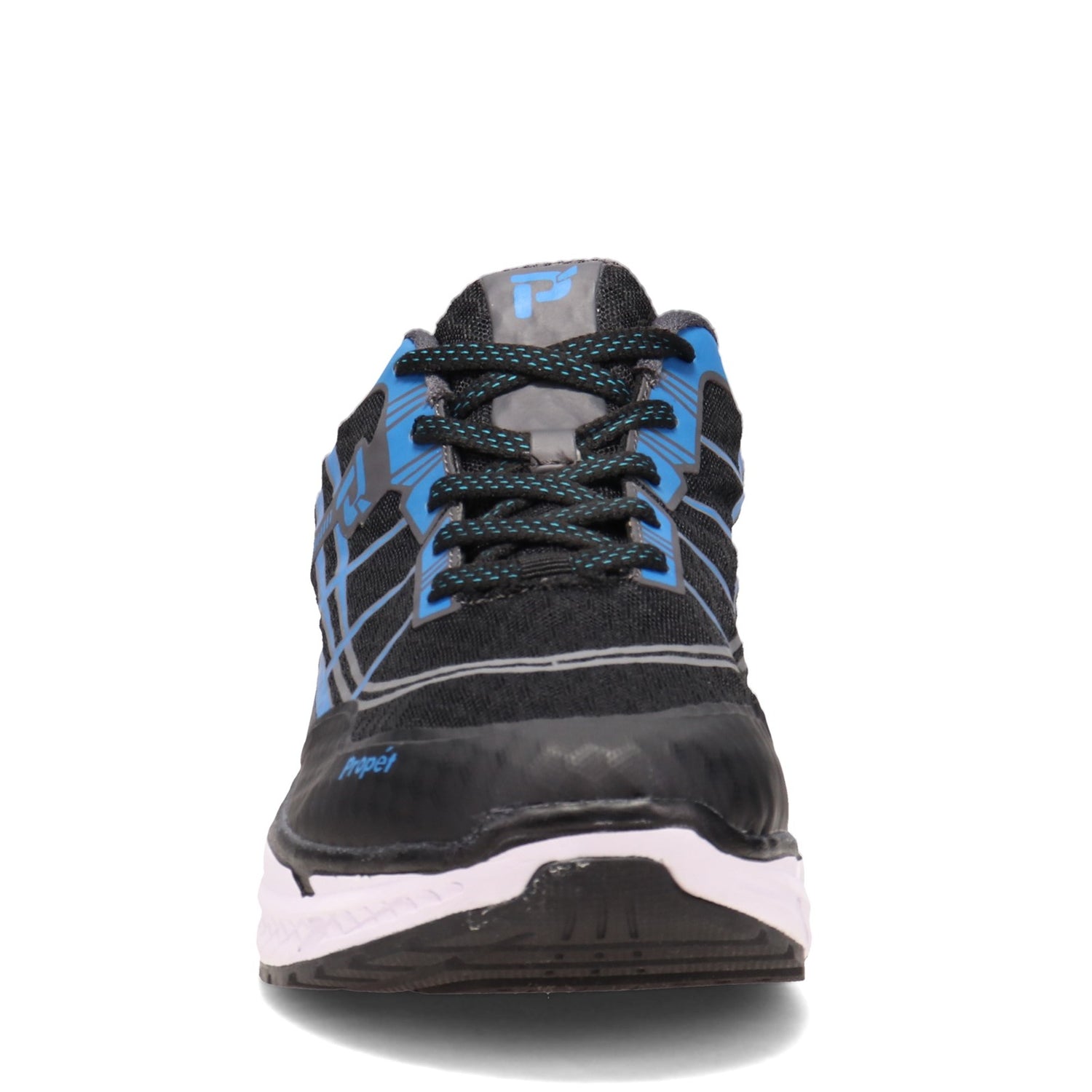 Peltz Shoes  Men's Propet Ultra Lace Walking Shoe BLACK / BLUE MAA202M-BLB
