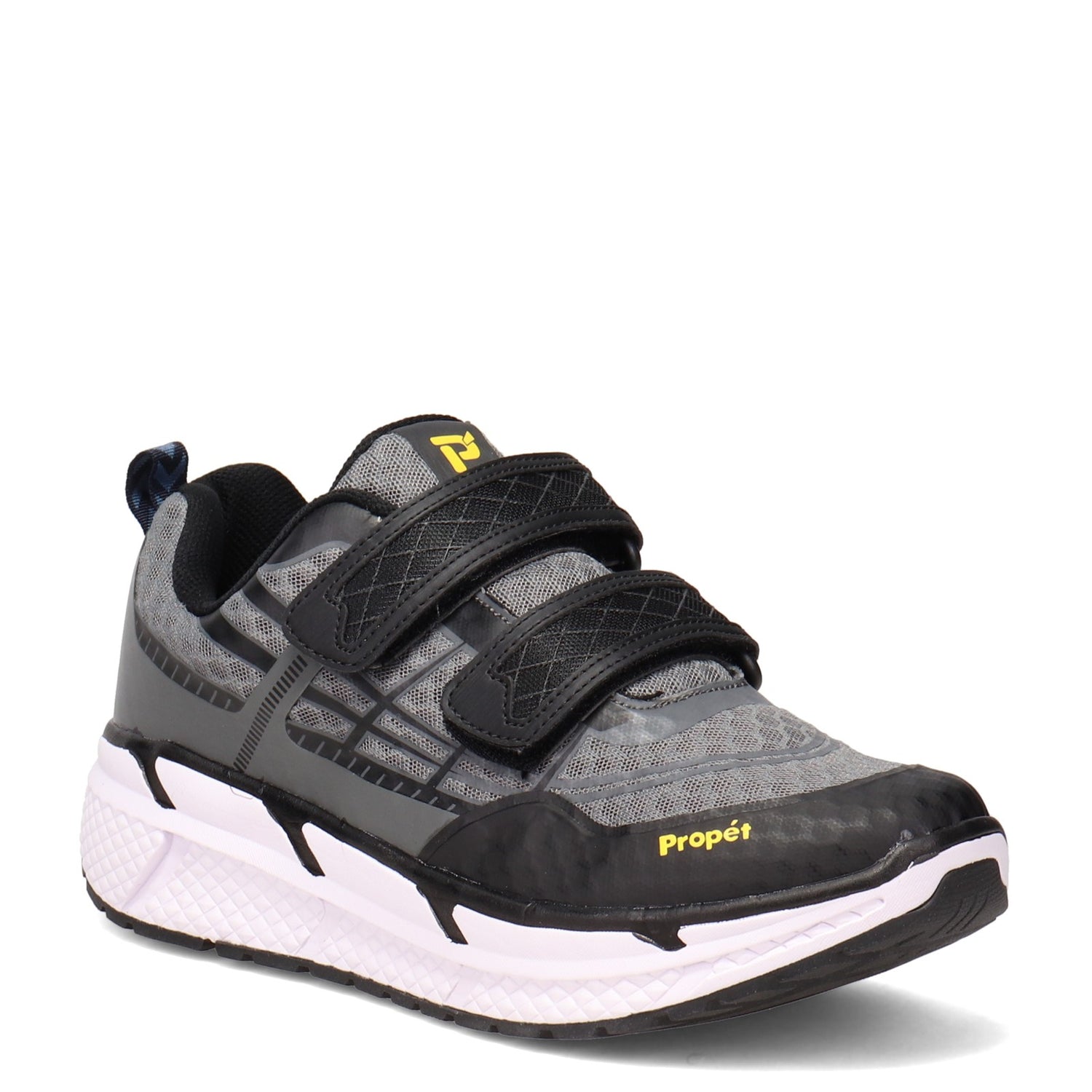 Peltz Shoes  Men's Propet Ultra Strap Walking Shoe GREY BLACK MAA203M-GYB