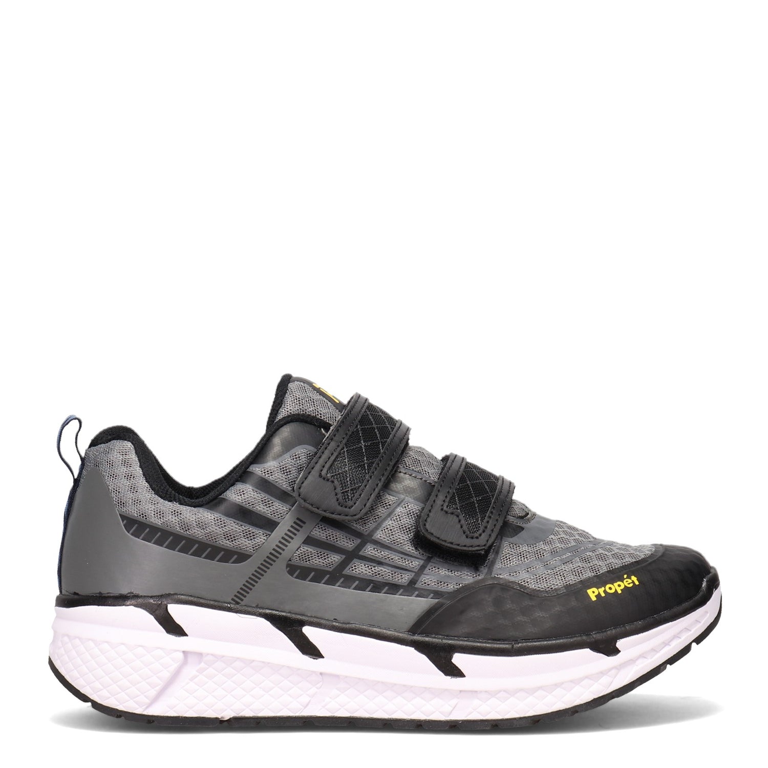 Peltz Shoes  Men's Propet Ultra Strap Walking Shoe GREY BLACK MAA203M-GYB
