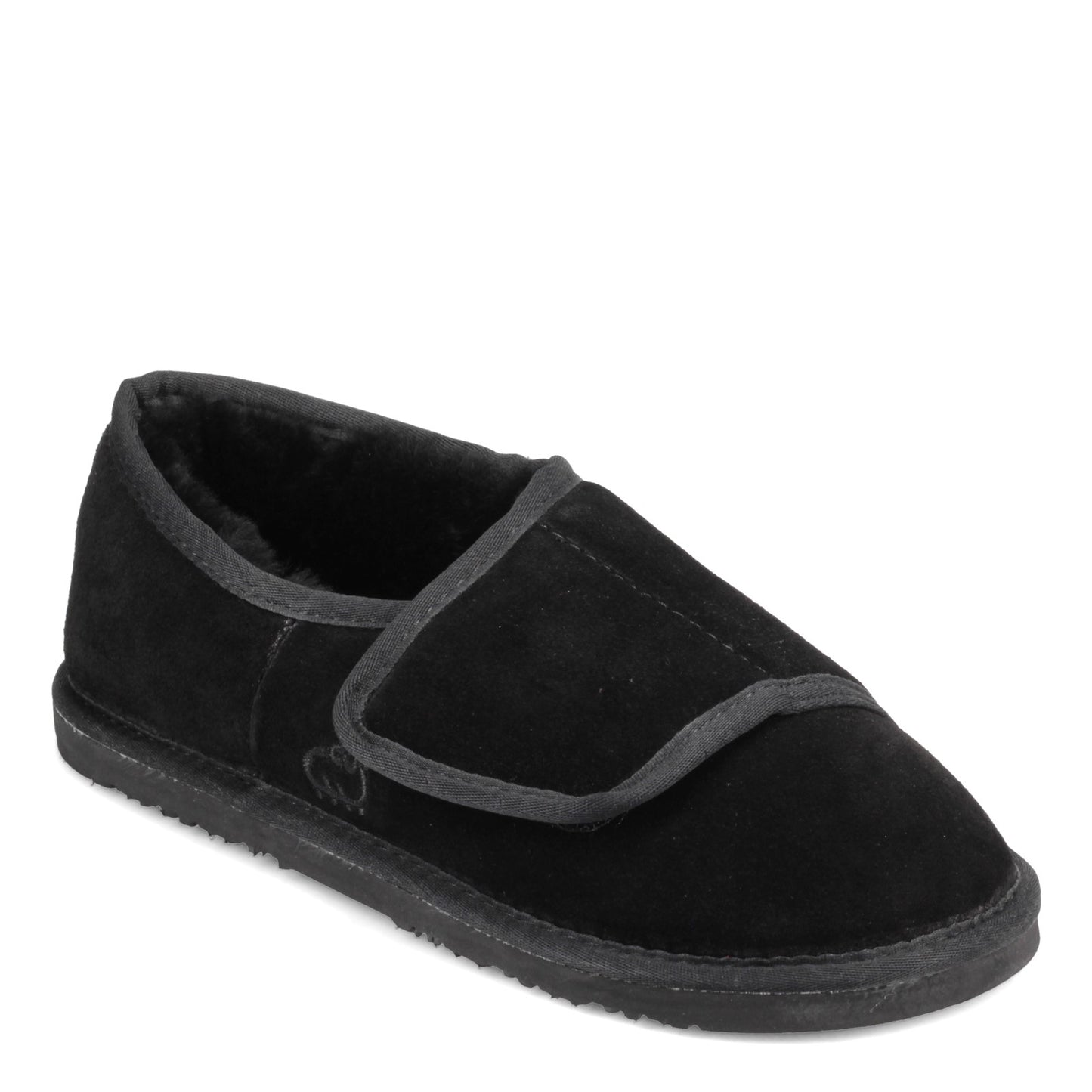 Peltz Shoes  Men's Lamo Closed Toe Wrap Slipper BLACK MUM1015BM-BLK