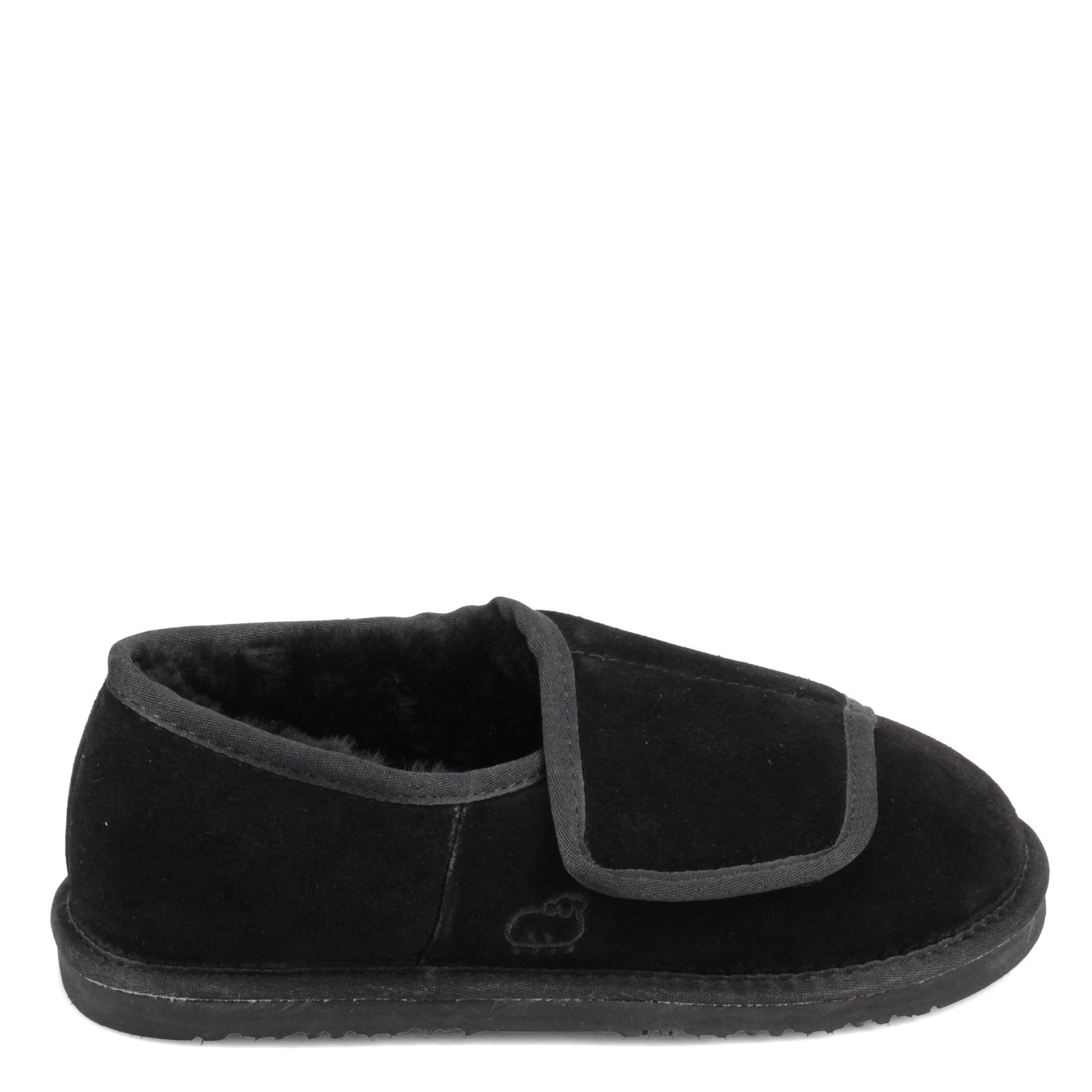 Peltz Shoes  Men's Lamo Closed Toe Wrap Slipper BLACK MUM1015BM-BLK