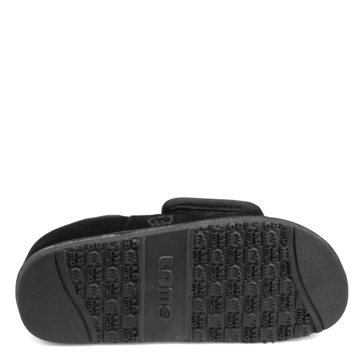 Peltz Shoes  Men's Lamo Closed Toe Wrap Slipper - Wide Width BLACK MUM1015WBM-BLK