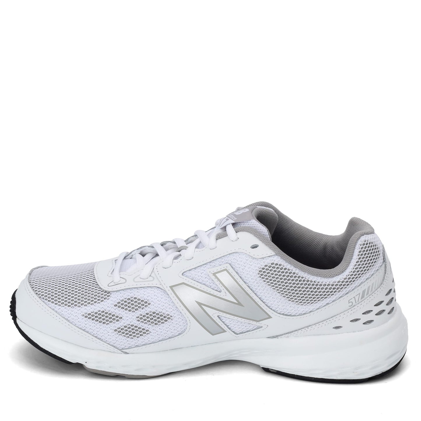 Peltz Shoes  Men's New Balance 517v1 Training Shoe WHITE SILVER MX517WR1