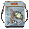 Peltz Shoes  Chala Double pocket Canvas Crossbody Bag Turtle N928TT1