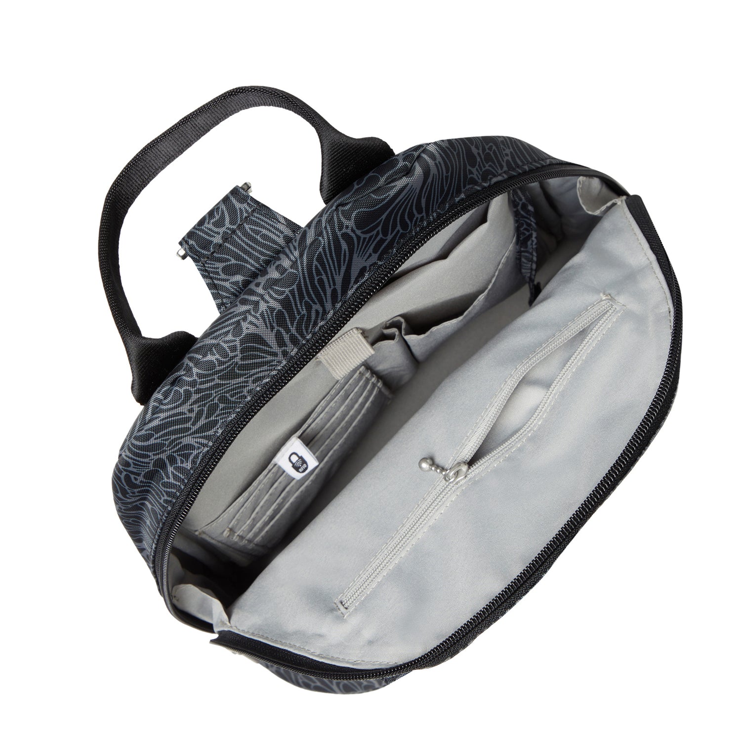 Peltz Shoes  Women's Baggallini Naples Convertible Backpack MIDNIGHT BLOSSOM NAP480-MID BLSM