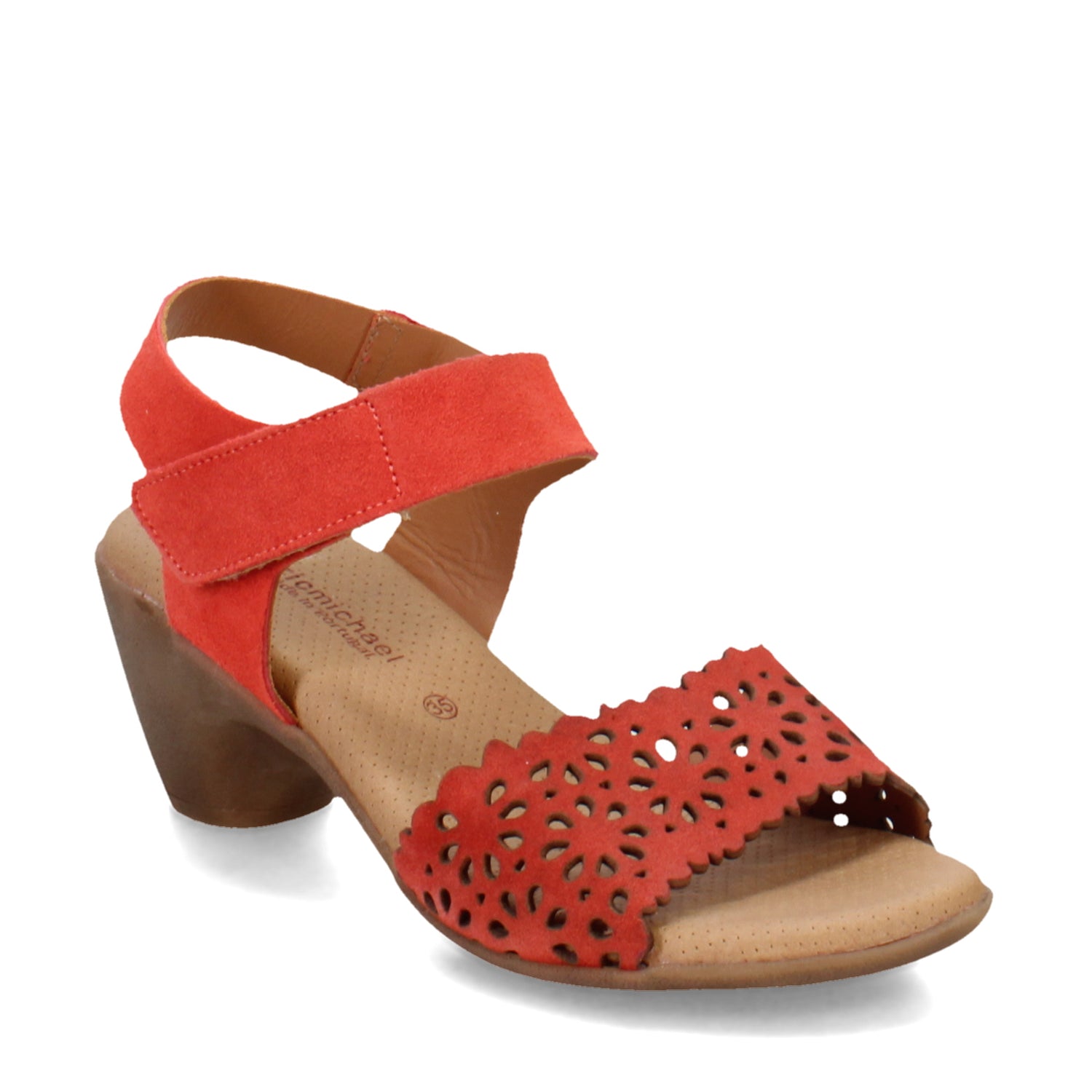 Peltz Shoes  Women's Eric Michael Norah Sandal RED NORAH-RED