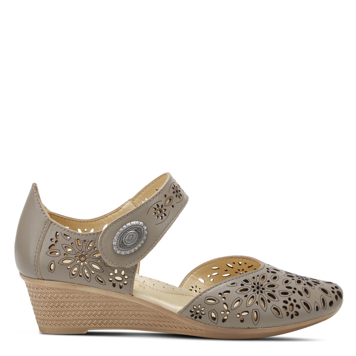 Peltz Shoes  Women's Spring Step Nougat Slip-On Gray NOUGAT GREY