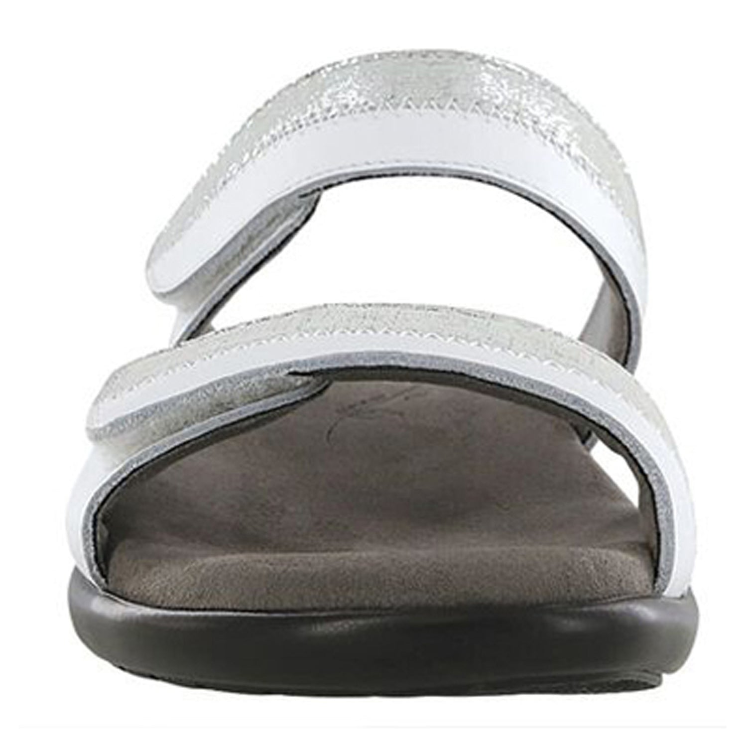 Peltz Shoes  Women's SAS Nudu Slide Sandal WHITE SILVER NUDU SLIDE WHIT