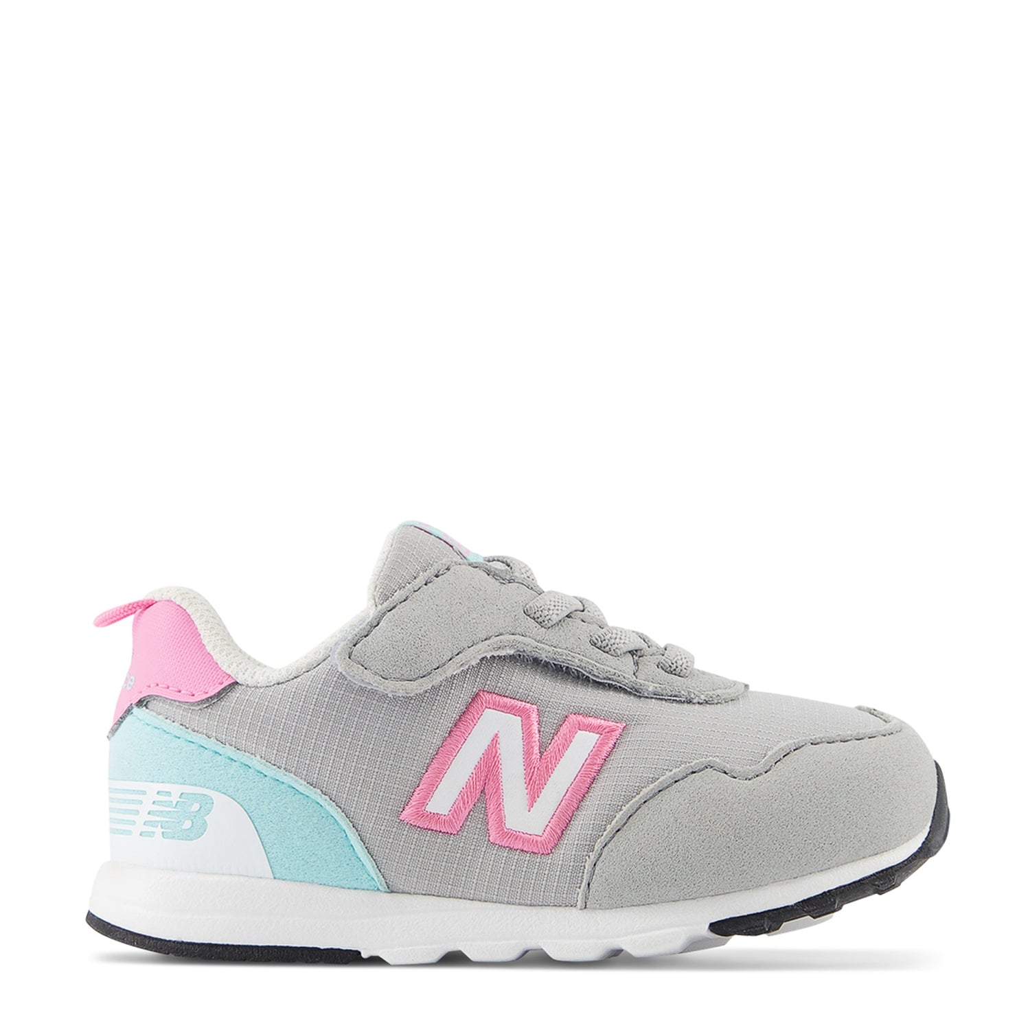 Peltz Shoes  Girl's New Balance 515 Sneaker – Toddler Rain Cloud/Reflection/Signal Pink/Bright Cyan NW515BP