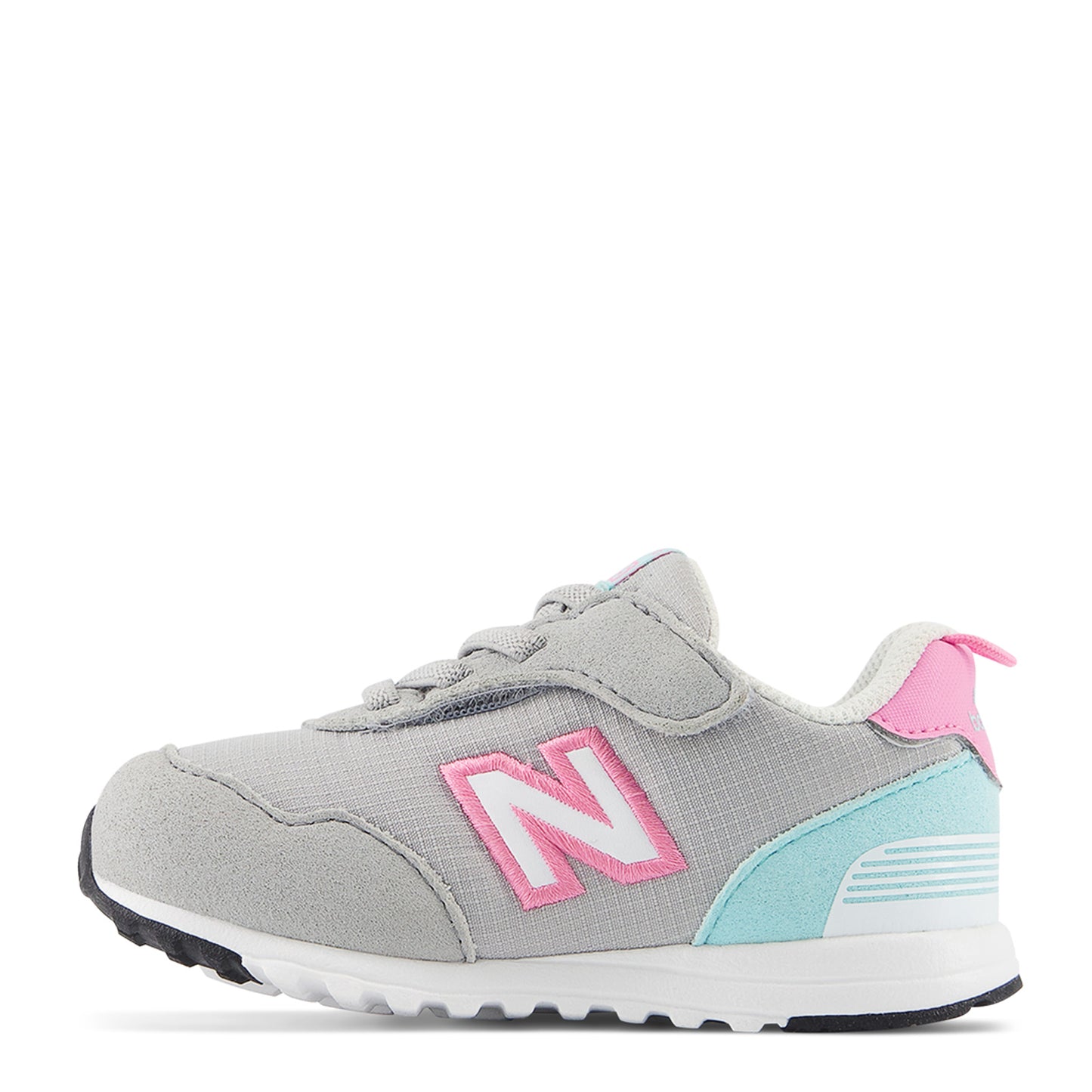 Peltz Shoes  Girl's New Balance 515 Sneaker – Toddler Rain Cloud/Reflection/Signal Pink/Bright Cyan NW515BP