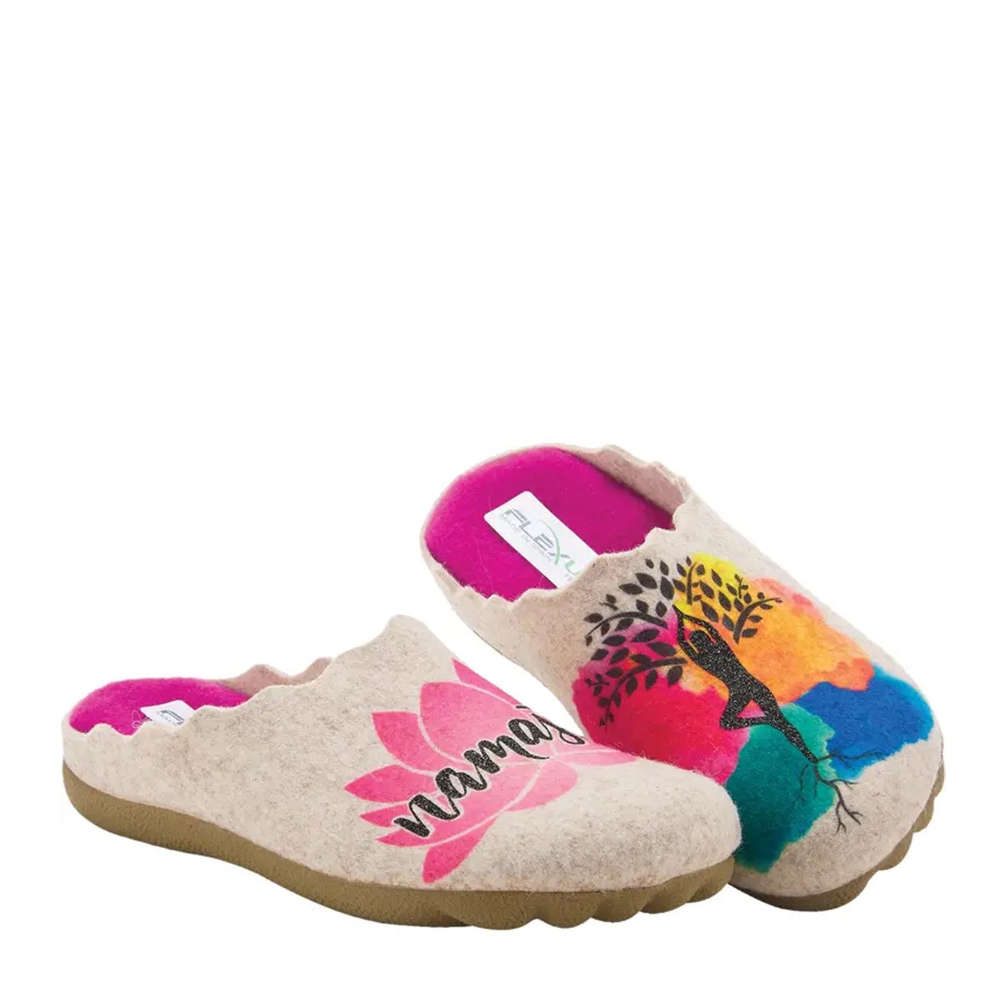 Peltz Shoes  Women's Flexus Namaste Slipper Sand NAMASTE-SND