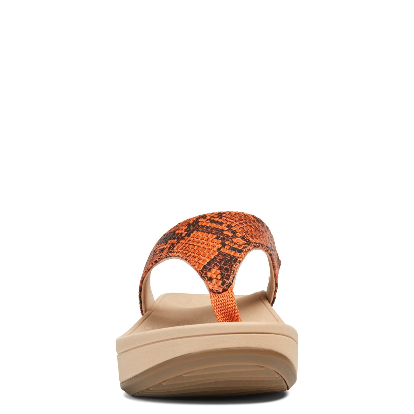 Peltz Shoes  Women's Vionic Naples Sandal ORANGE PYTHON NAPLES-CLMN