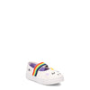 Peltz Shoes  Girl's Oomphies Quinn Slip-On -Toddler & Little Kid WHITE RAINBOW OK2121G-124
