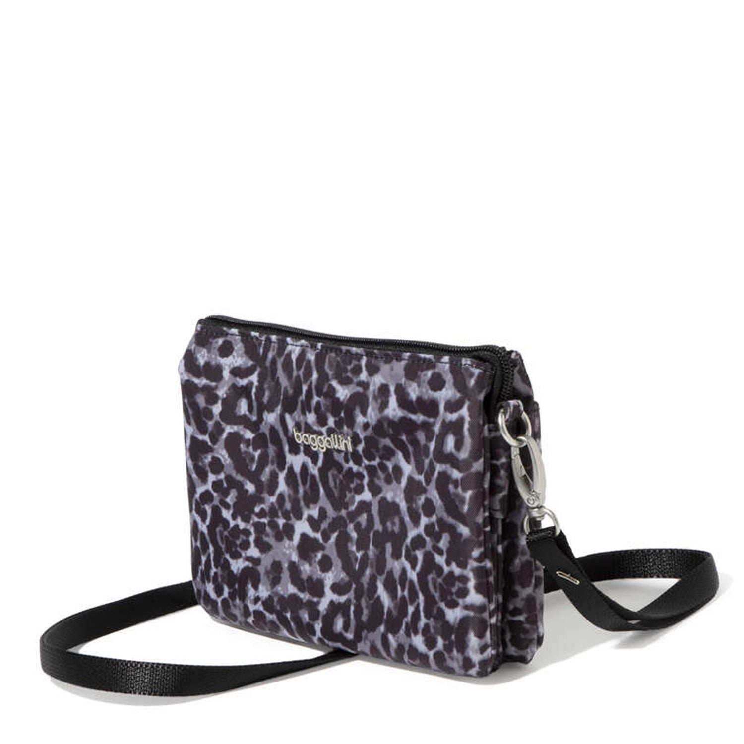 Peltz Shoes  Baggallini The Only Mini Bag CHEETAH OMC761-GREY CHE