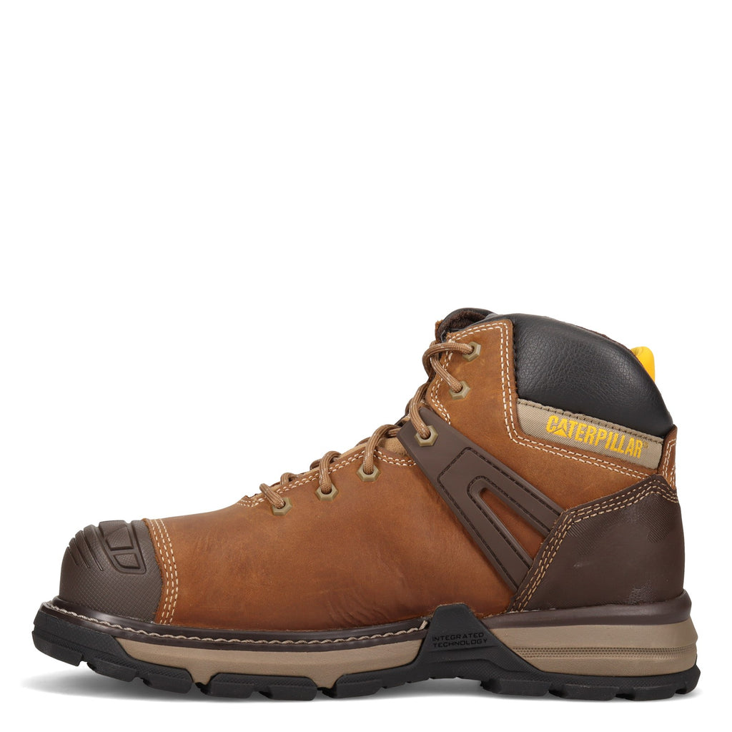 Men's Caterpillar Excavator Superlite Waterproof Soft Toe Work Boot DARK BEIGE P51052