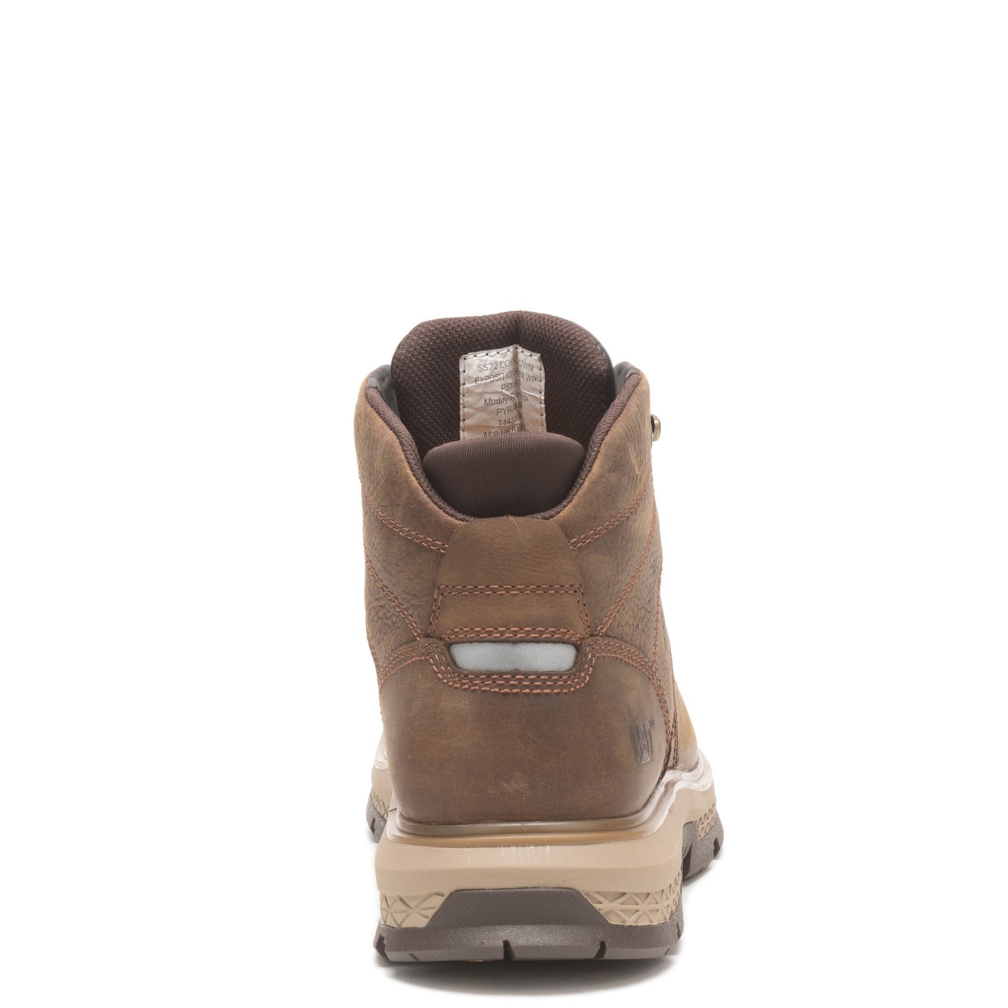Peltz Shoes  Men's Caterpillar Exposition Hiker WP Soft Toe Work Boot BROWN P51061