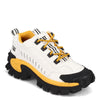 Peltz Shoes  Unisex Caterpillar Intruder Trainer WHITE / YELLOW P723902