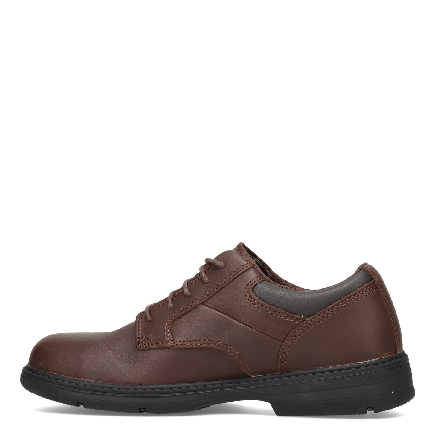 Peltz Shoes  Men's Caterpillar Oversee Steel Toe Work Shoe DARK BROWN P90016