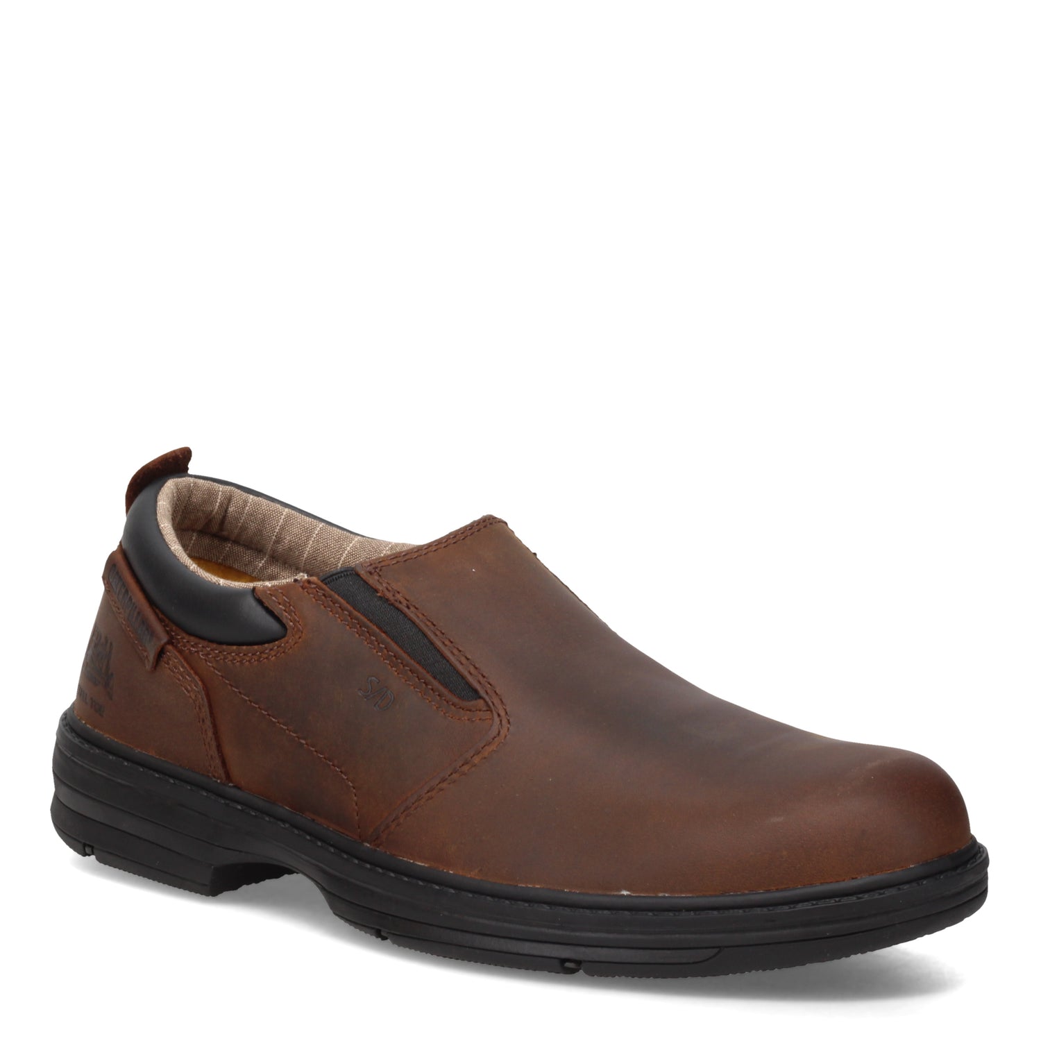 Peltz Shoes  Men's Caterpillar Conclude Steel Toe Work Shoe Dark Brown P90100