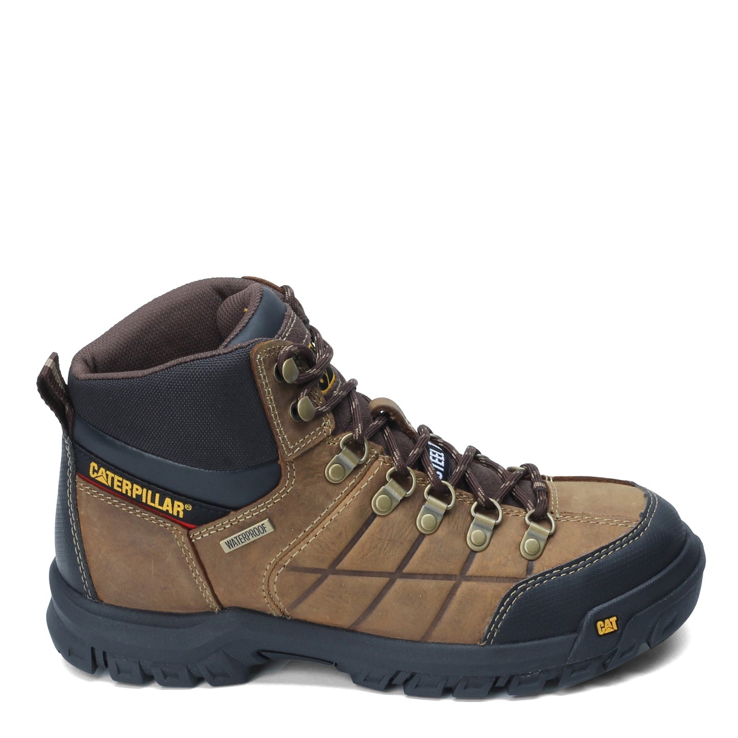 Peltz Shoes  Men's Caterpillar Threshold Waterproof Work Boot BROWN P90935