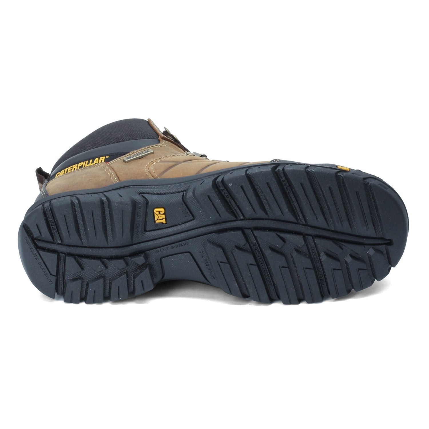Peltz Shoes  Men's Caterpillar Threshold Waterproof Work Boot BROWN P90935