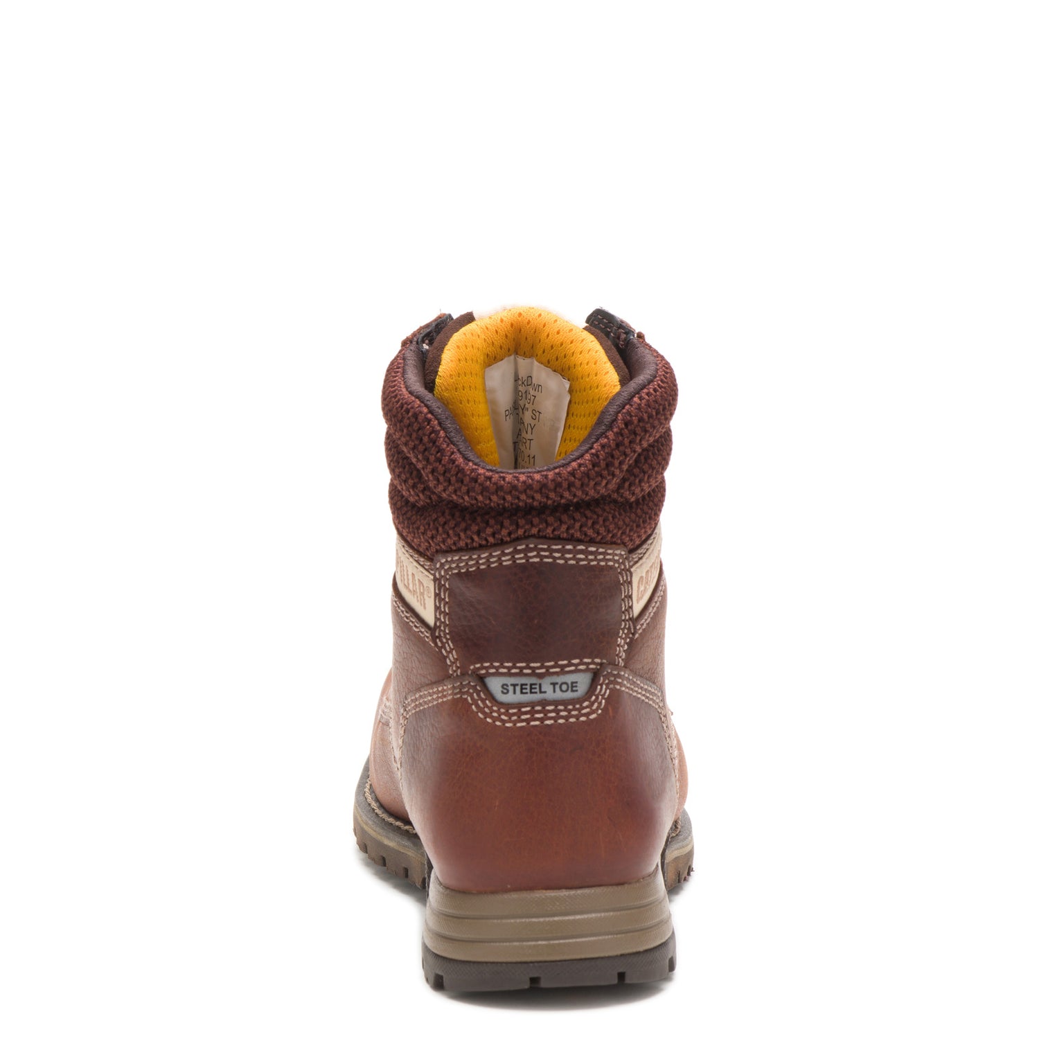 Peltz Shoes  Women's Caterpillar Paisley 6 Inch Slip Resistant Steel Toe Work Boot TAWNY P91097