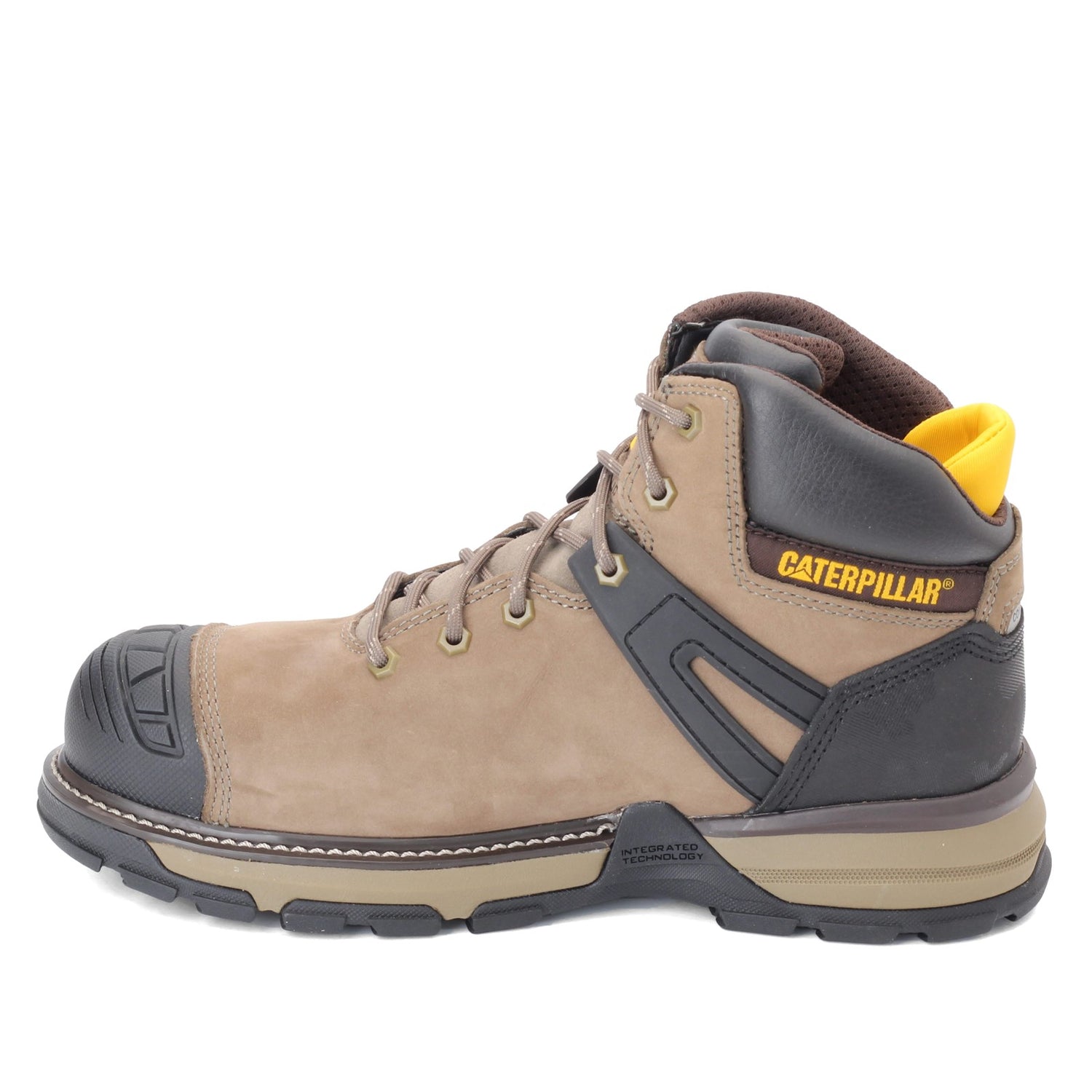 Peltz Shoes  Men's Caterpillar Excavator Superlite Waterproof Nano Toe Work Boot BUNGEE CORD P91198