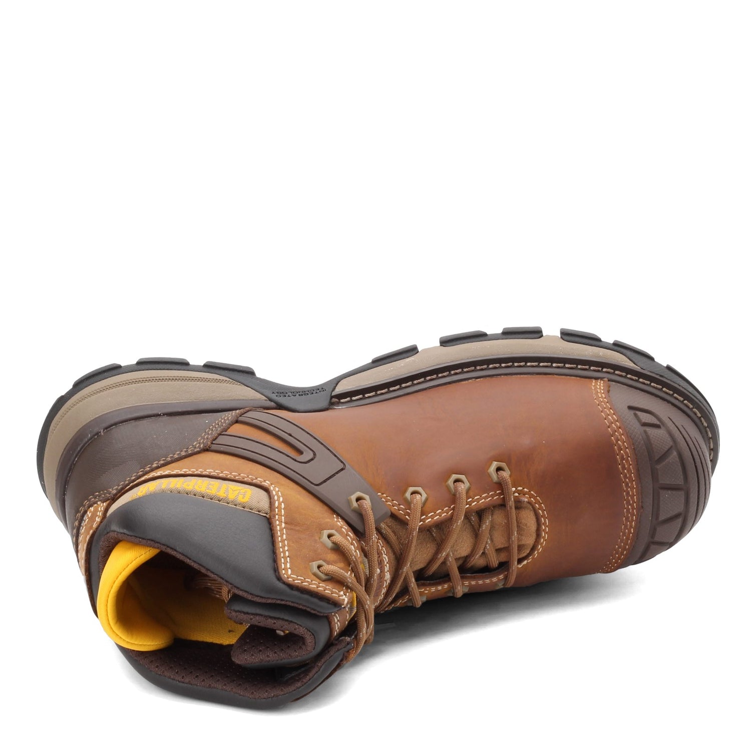 Peltz Shoes  Men's Caterpillar Excavator Superlite Nano Toe Work Boot DARK BEIGE P91218