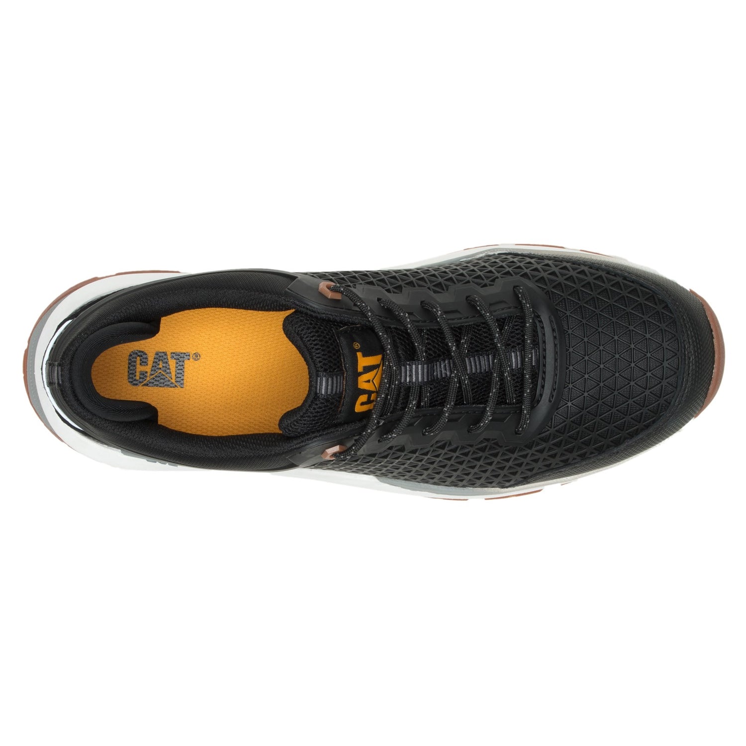 Peltz Shoes  Men's Caterpillar Streamline 2.0 Comp Toe Work Shoe BLACK / WHITE P91345
