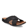 Peltz Shoes  Women's Strive Palma Sandal BLACK NUBUCK PALMA-BLKNUB