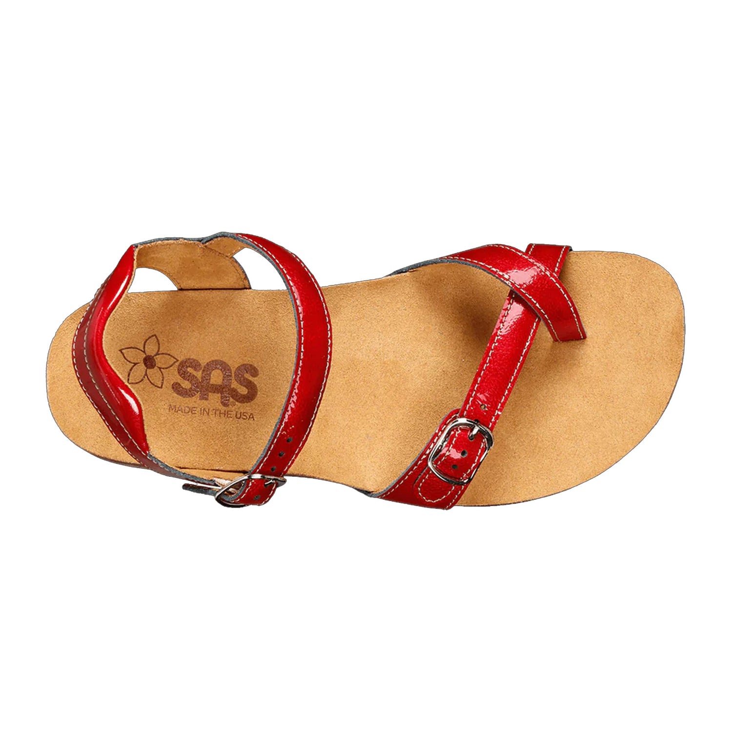 Peltz Shoes  Women's SAS Pampa Sandal LIPSTICK PAMPA LIPSTICK