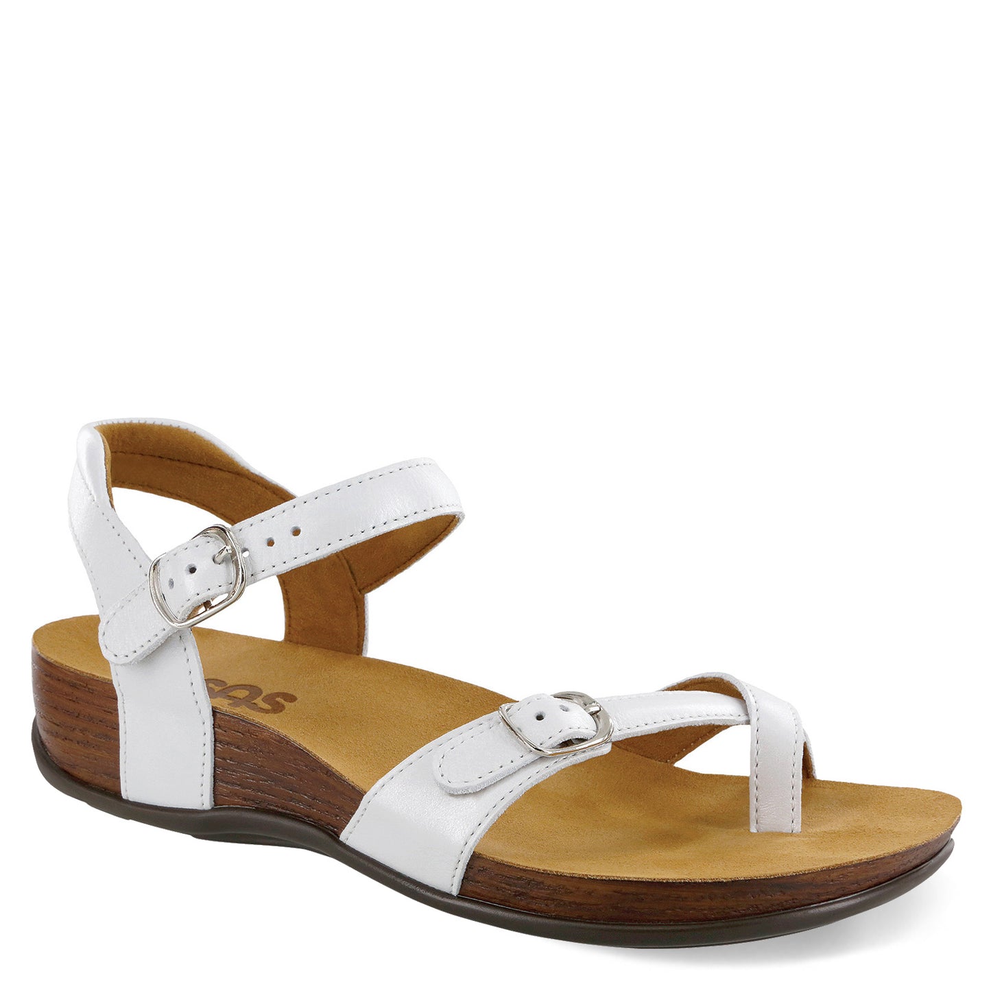 Peltz Shoes  Women's SAS Pampa Sandal Pearl White PAMPA PEARL WH